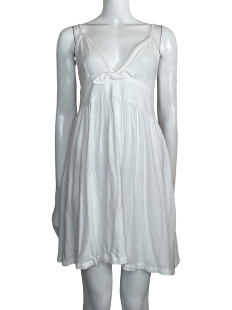 Vestido Roxy Fluido Bolsillos Blanco - Talla M