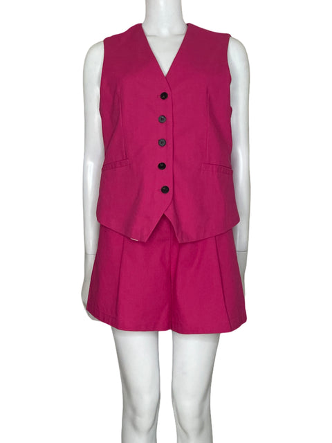 Conjunto Tesoro Tps Chaleco+short Rosado - Talla L