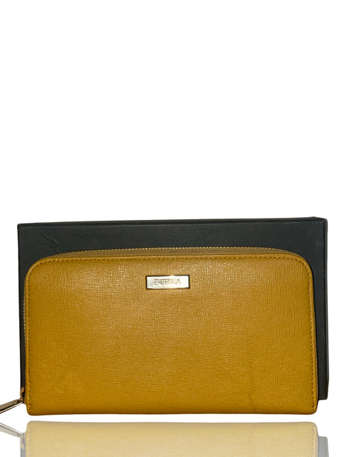 Cartera Furla Wallet Safiano Cuero Amarillo - Talla U