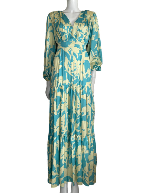 Vestido Cocoota Maxi Print Long sleeve Amarillo - Talla S