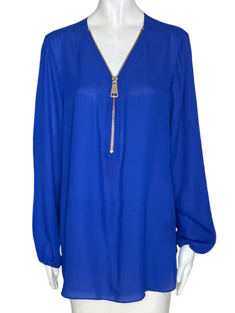 Blusa Zac & Rachel Zipper Manga larga Azul - Talla XL