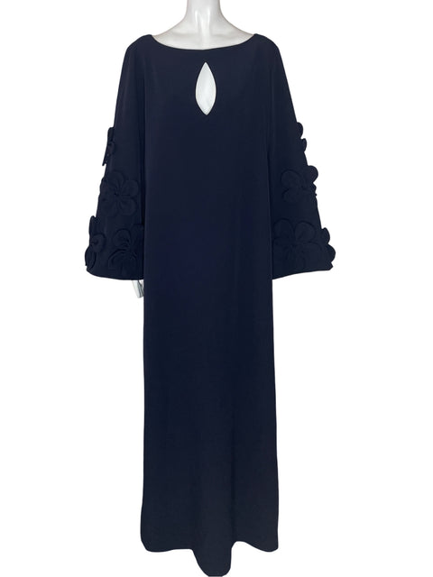 Vestido Alex Marie Manga lazos Maxi Azul - Talla 12