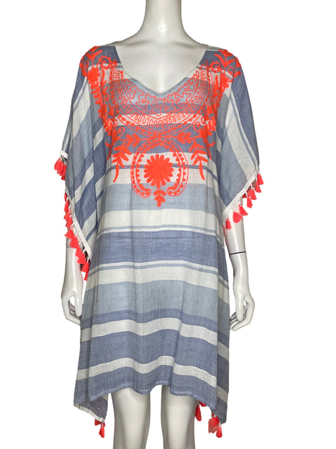 Vestido Caribbean Joy Wrap Estampado Blanco - Talla 0