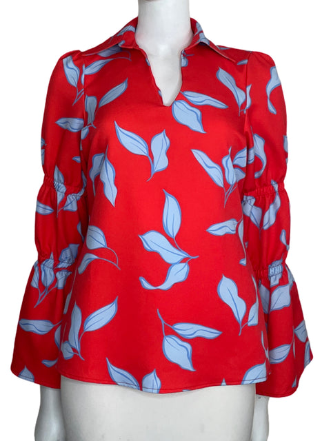 Blusa Forbici Hojas Manga larga Naranja - Talla S