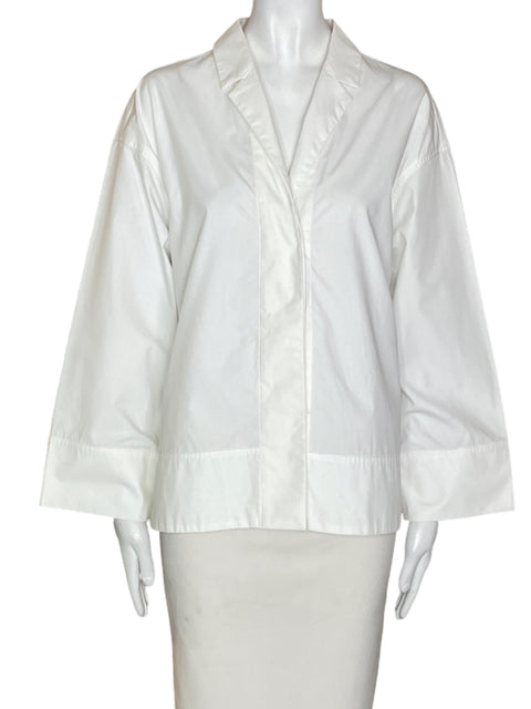 Blusa Parfois Liso Manga larga Blanco - Talla M