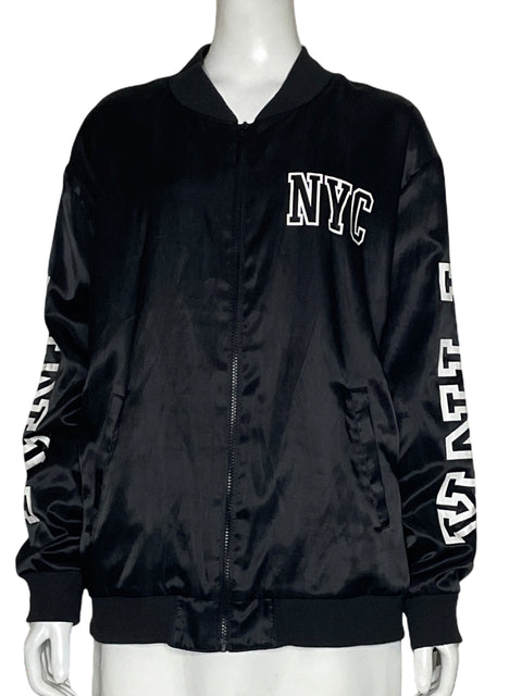 Chaqueta Victoria Secret Texturizado Oversize Negro - Talla L