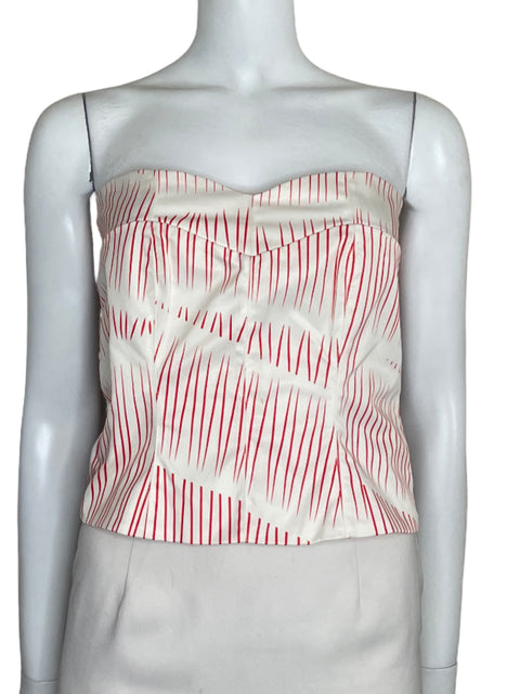 Top Sante Lysa Strapless Rayas Rojo - Talla L