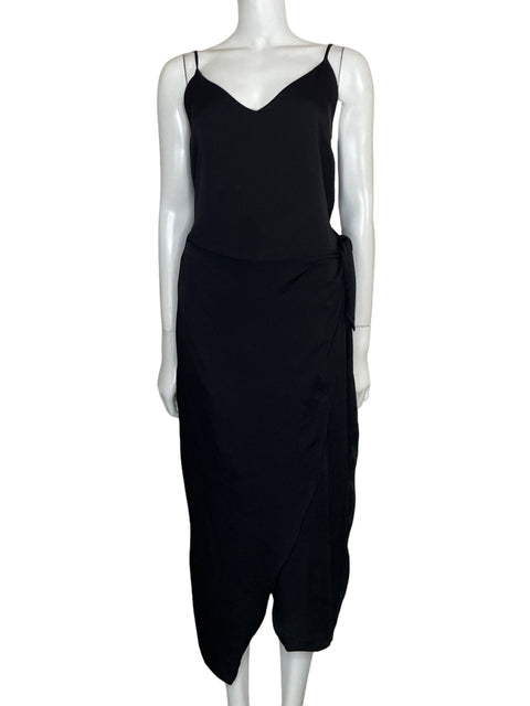 Vestido Tyche Midi De tiras Negro - Talla M