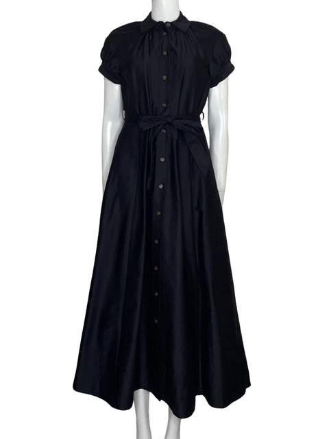 Vestido Calvin Klein Maxi Camisero Negro - Talla 2