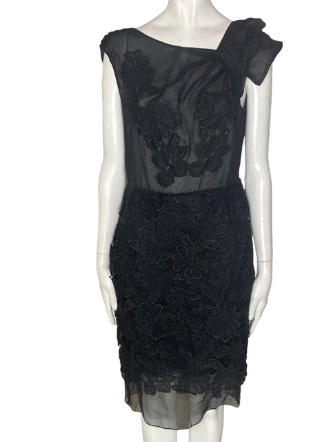 Vestido Eva Franco Tejido Sin mangas Negro - Talla 6