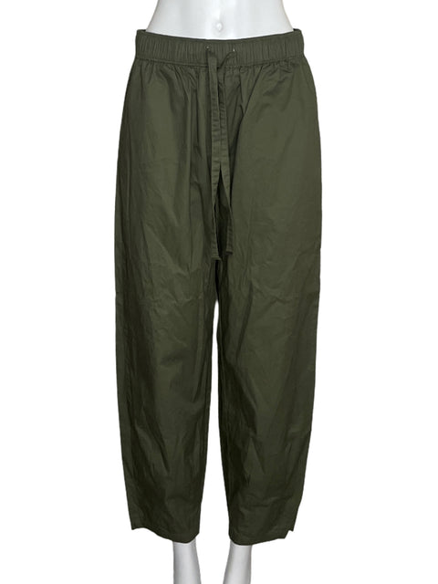 Pantalón Zara Wide-leg Bolsillos Verde - Talla L