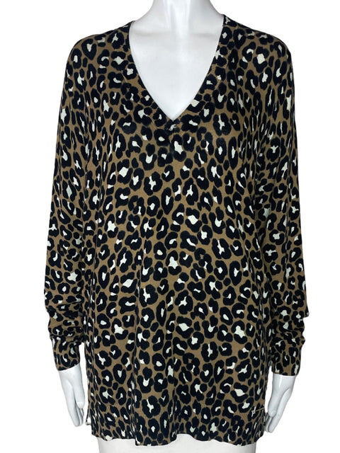 Chaqueta Michael Kors Animal print Cuello v Marrón - Talla L