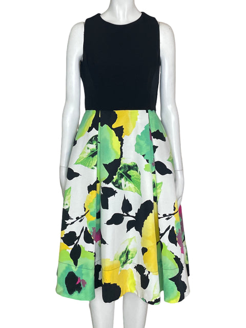 Vestido Eliza J Midi Plisado Negro - Talla 6