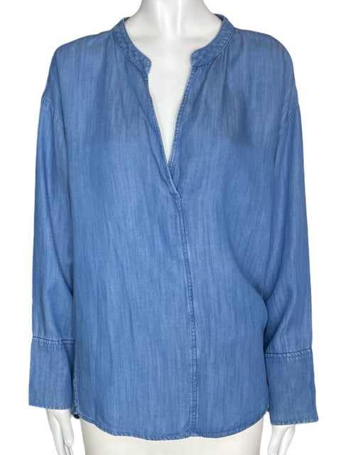 Blusa Lou&grey Cuello v Manga larga Azul - Talla M
