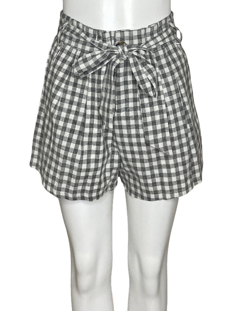Short She+sky Cuadros Pinzas Gris - Talla S