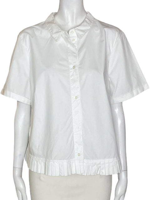 Blusa Limited Liso Plisado Blanco - Talla 16
