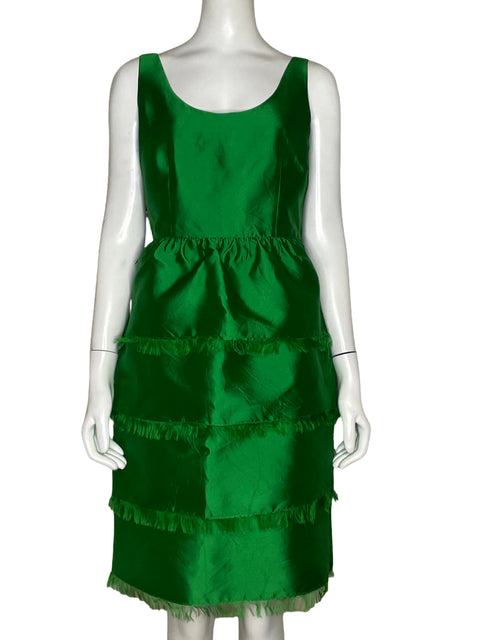 Vestido Kate Spade Fluido Vuelos Verde - Talla 4