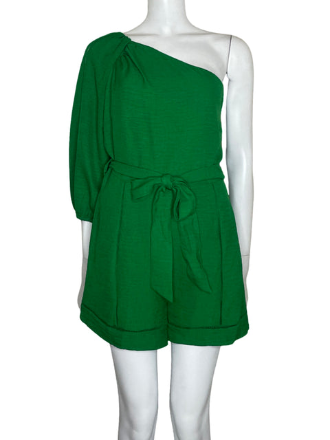 Romper Milk & Honey One shoulder Cinturón Verde - Talla L