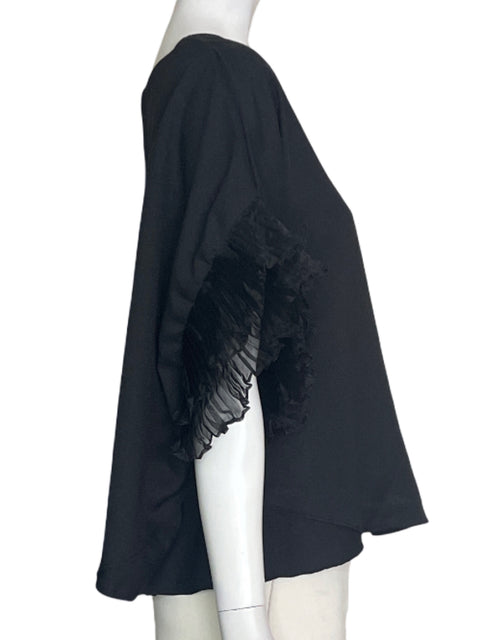 Blusa Ontwelfth Liso Plisado Negro - Talla L