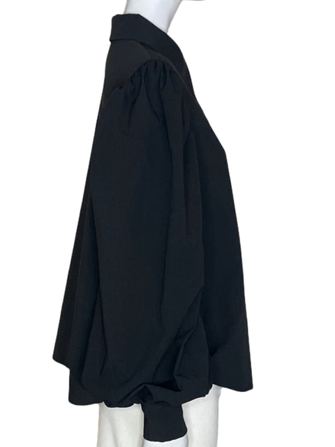 Blusa Tesoro Tps Liso Botones Negro - Talla L