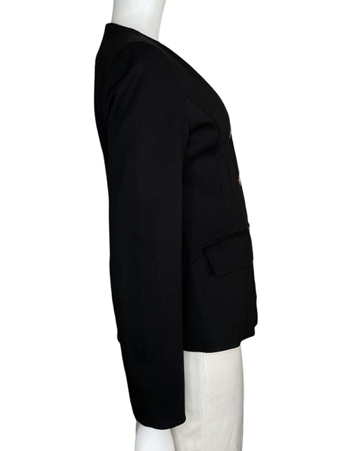 Blazer Zara Botones Escote v Negro - Talla M