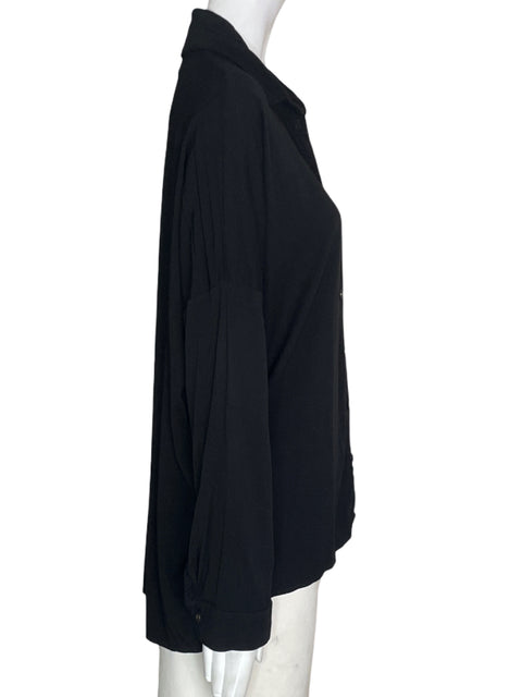 Blusa Michael Stars Liso Suelto Negro - Talla M
