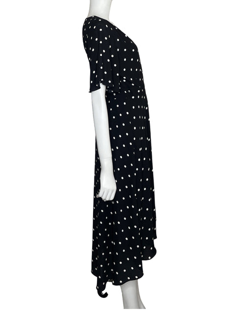 Conjunto White House Black Market Polka dot Midi Negro - Talla XS
