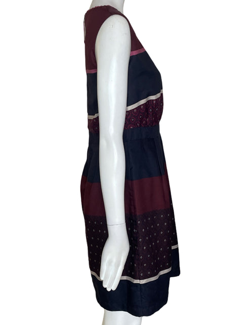 Vestido Ann Taylor Midi Estampado Azul - Talla 4