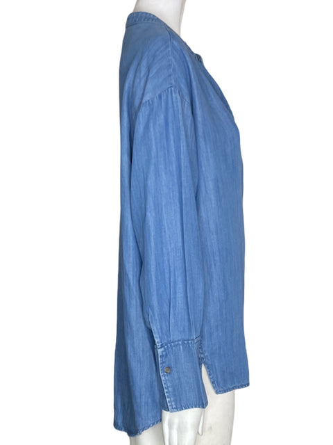 Blusa Lou&grey Cuello v Manga larga Azul - Talla M