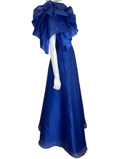 Vestido Explosion One shoulder Maxi Azul - Talla 40