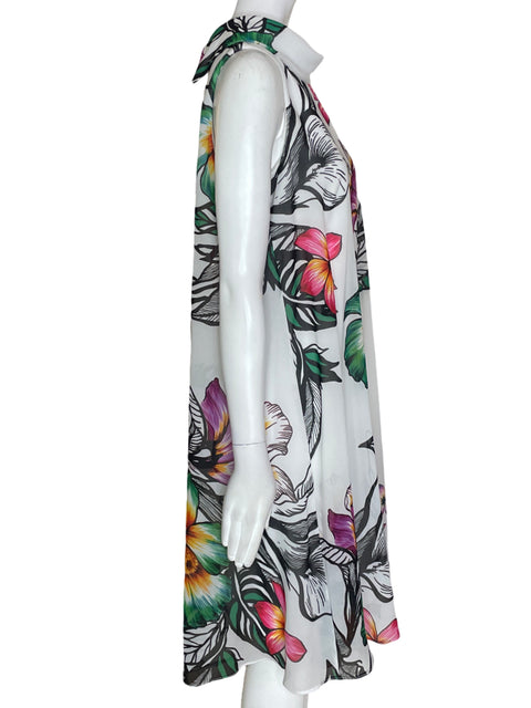 Vestido Joseph Ribkoff Midi Estampado Blanco - Talla 8