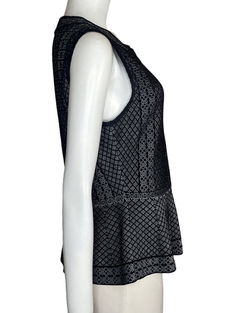 Blusa Bcbg Jaylenne Peplum Negro - Talla L
