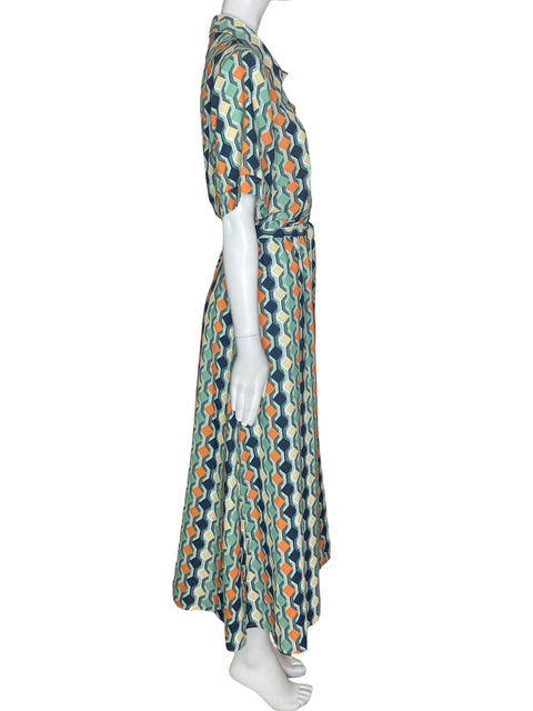 Vestido Tresor Maxi Fajon Verde - Talla 44