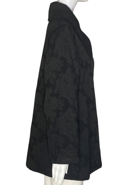 Chaqueta Antea Liso Manga larga Botones Negro - Talla 48