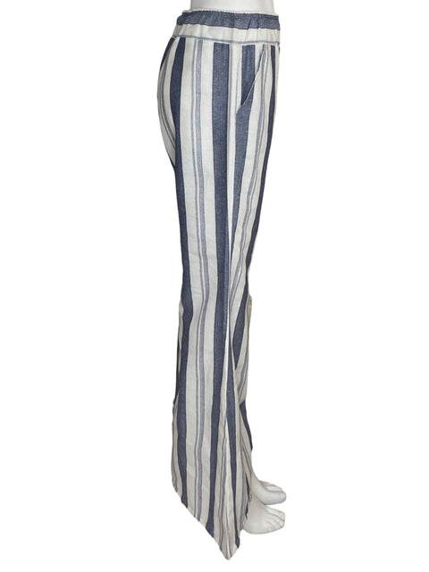 Pantalón Minimal Rayas Wide-leg Azul - Talla S