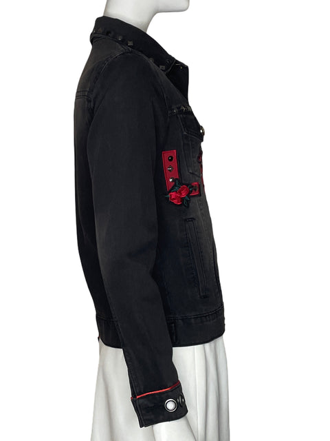 Chaqueta Desigual Texturizado Estampado Negro - Talla XS