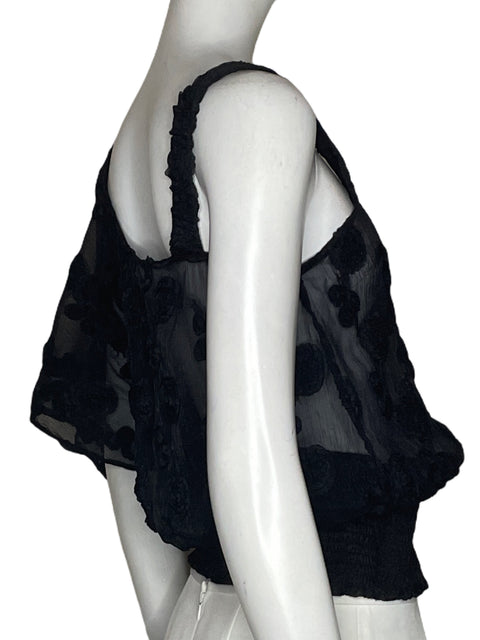 Blusa Tesoro Tps One shoulder Texturizado Negro - Talla S