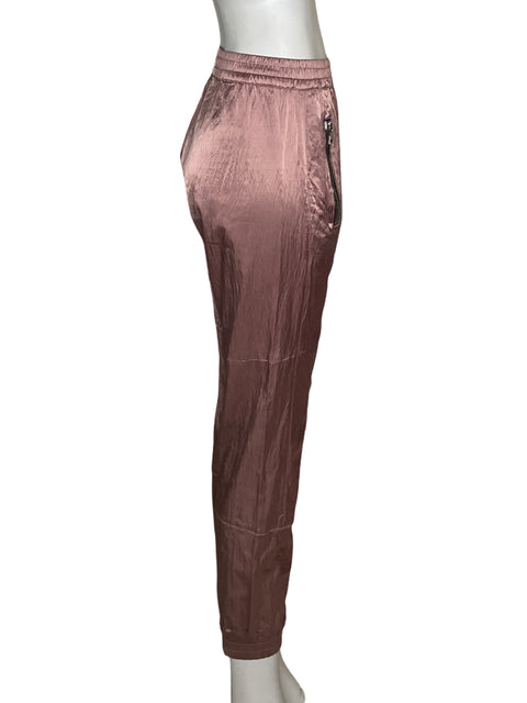 Pantalón R + A Slim fit Satinado Rosado - Talla M