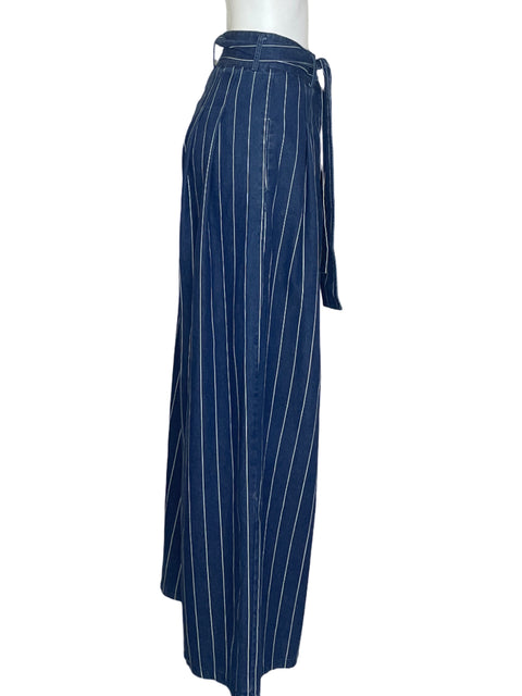 Pantalón Gracia Fajon Rayas Azul - Talla M