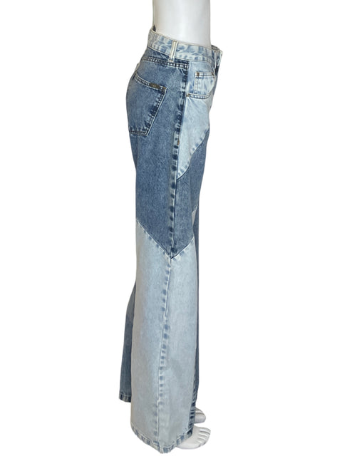 Pantalón G.fly Bicolor Bolsillo Azul - Talla 36