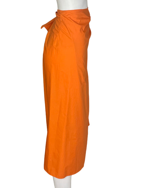Falda Padova Midi Cruzado Naranja - Talla 6