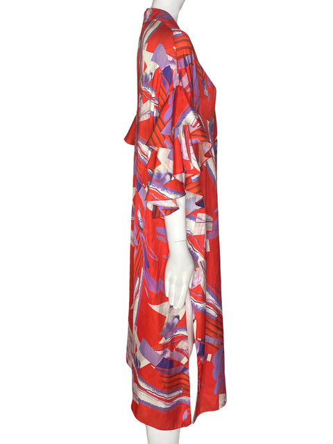 Vestido Carolina Estefan Midi Estampado Rojo - Talla S