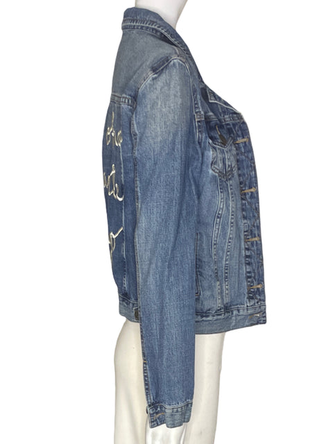 Chaqueta La Obra De Arte Soy Yo Liso Jeans Manga larga Azul - Talla S