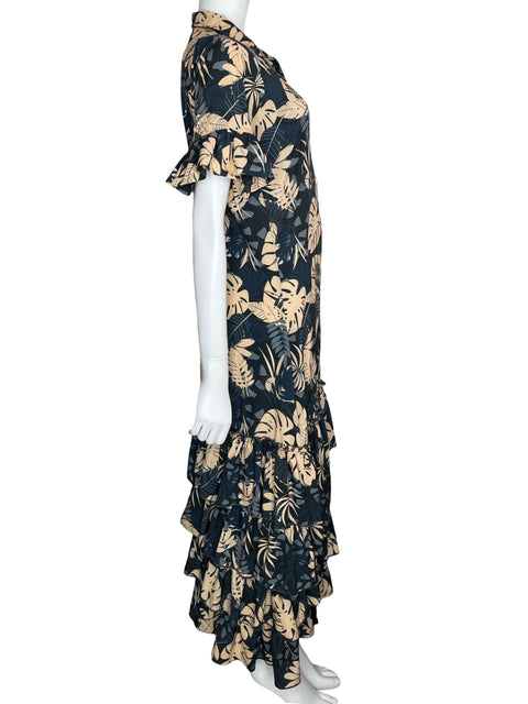 Vestido Essare Camisero Vuelos Azul - Talla S