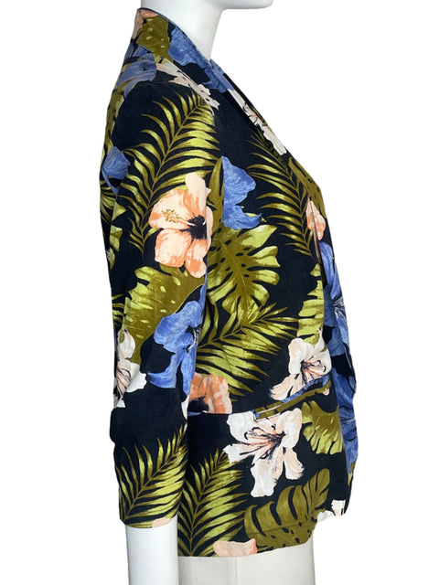 Blazer Vero Moda Abierto Floral Azul - Talla XS