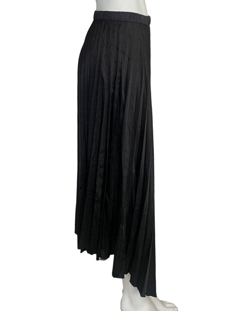 Falda Dkny Plisada Asimétrica Negro - Talla S