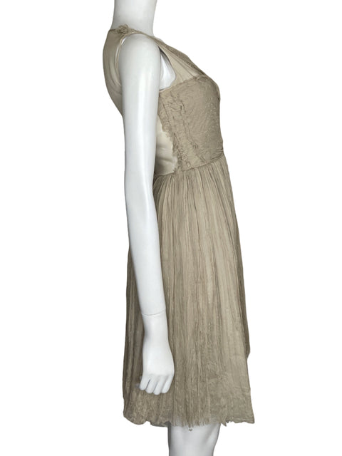 Vestido Robert Rodriguez Mini Sin mangas Beige - Talla S