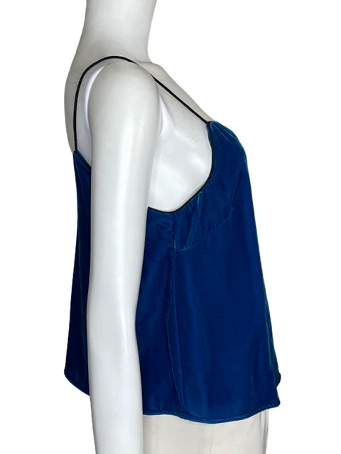 Top Wayf Aterciopelado Sin mangas Azul - Talla S