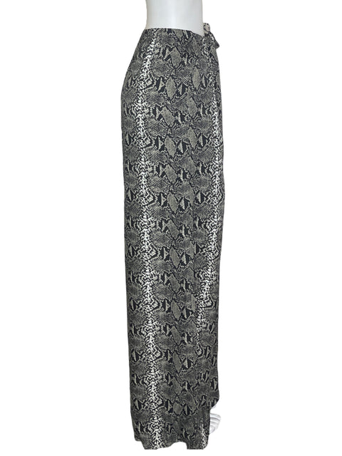 Pantalón Topshop Palazo Animal print Gris - Talla 16