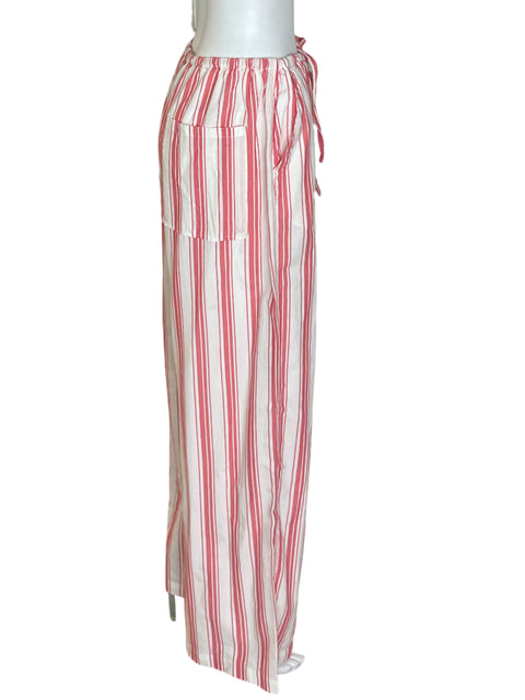 Pantalón Asos Palazo Rayas Rosado - Talla 14